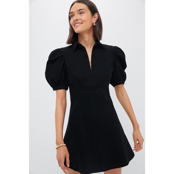 HYACINTH HOUSE Black Front Zip Denim Mini Dress Size XL NWT - Picture 1 of 8